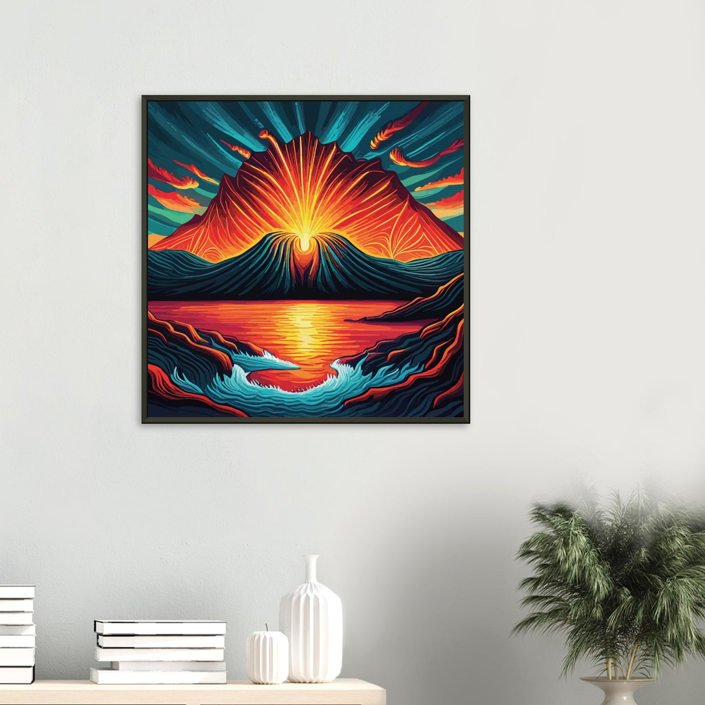 Volcano Crater Eruption