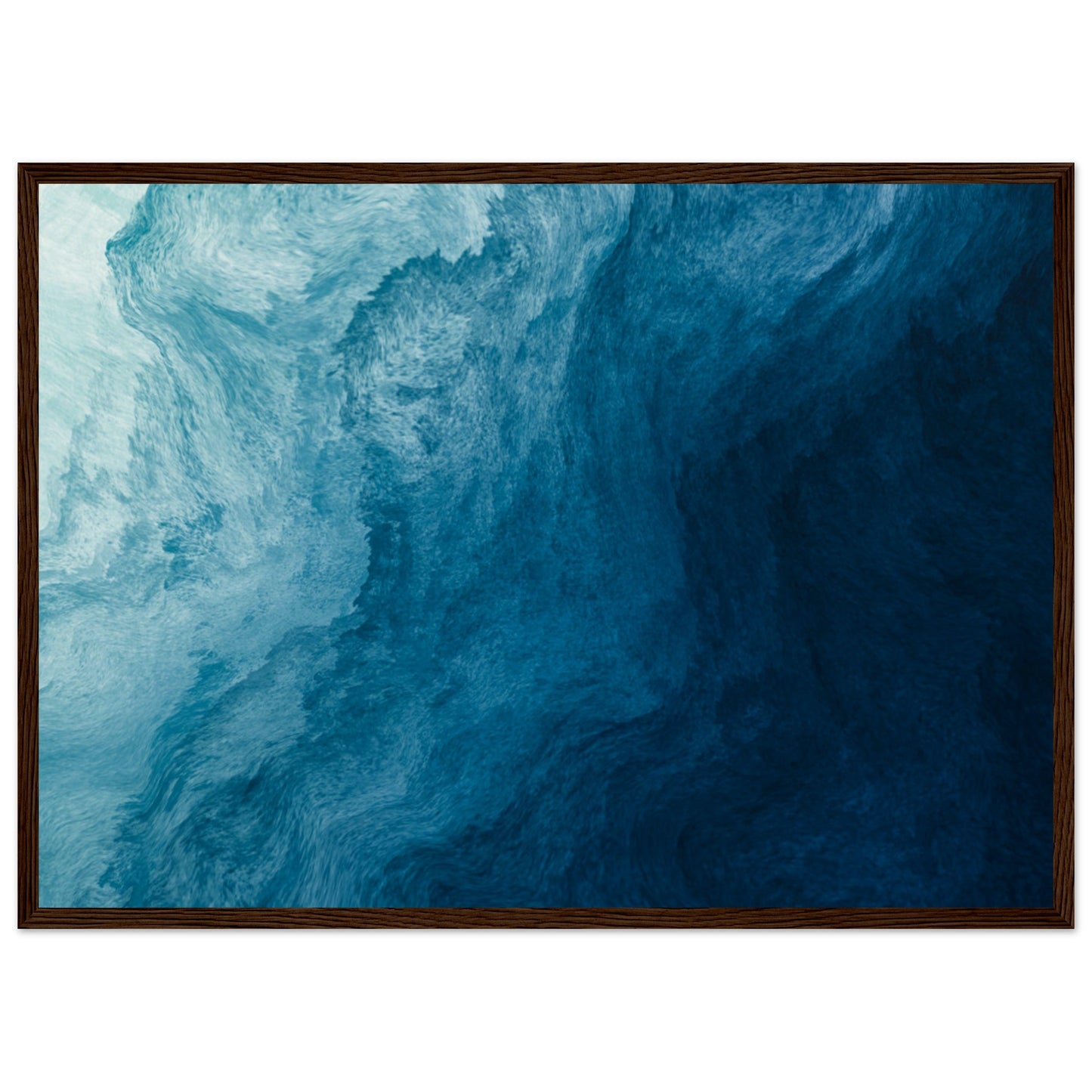 Abstract art blue paint