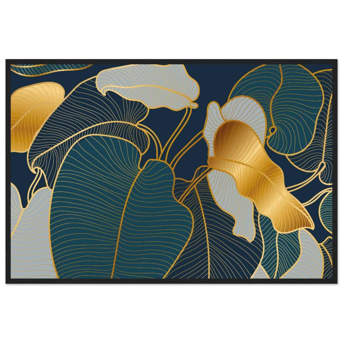 Luxury golden art deco