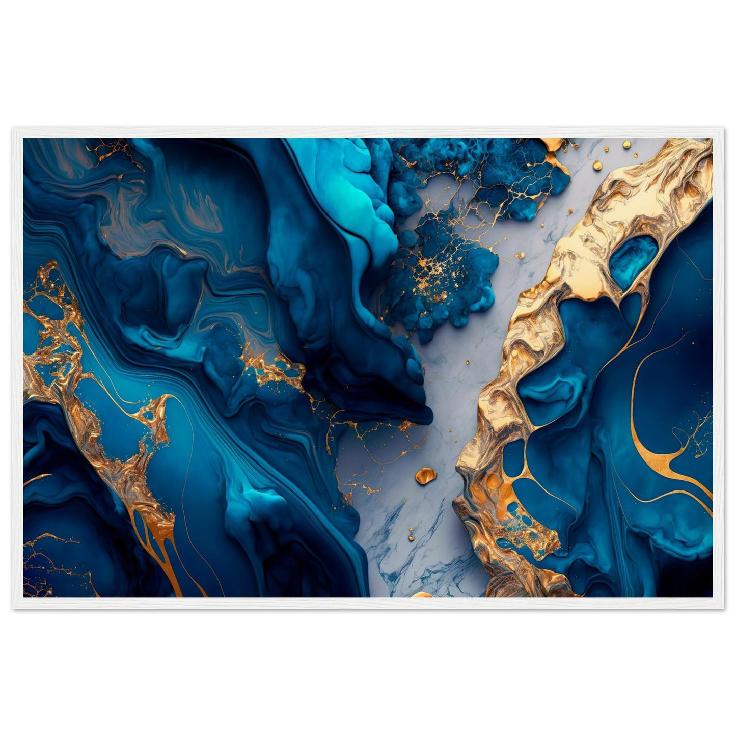 Gold and blue marble