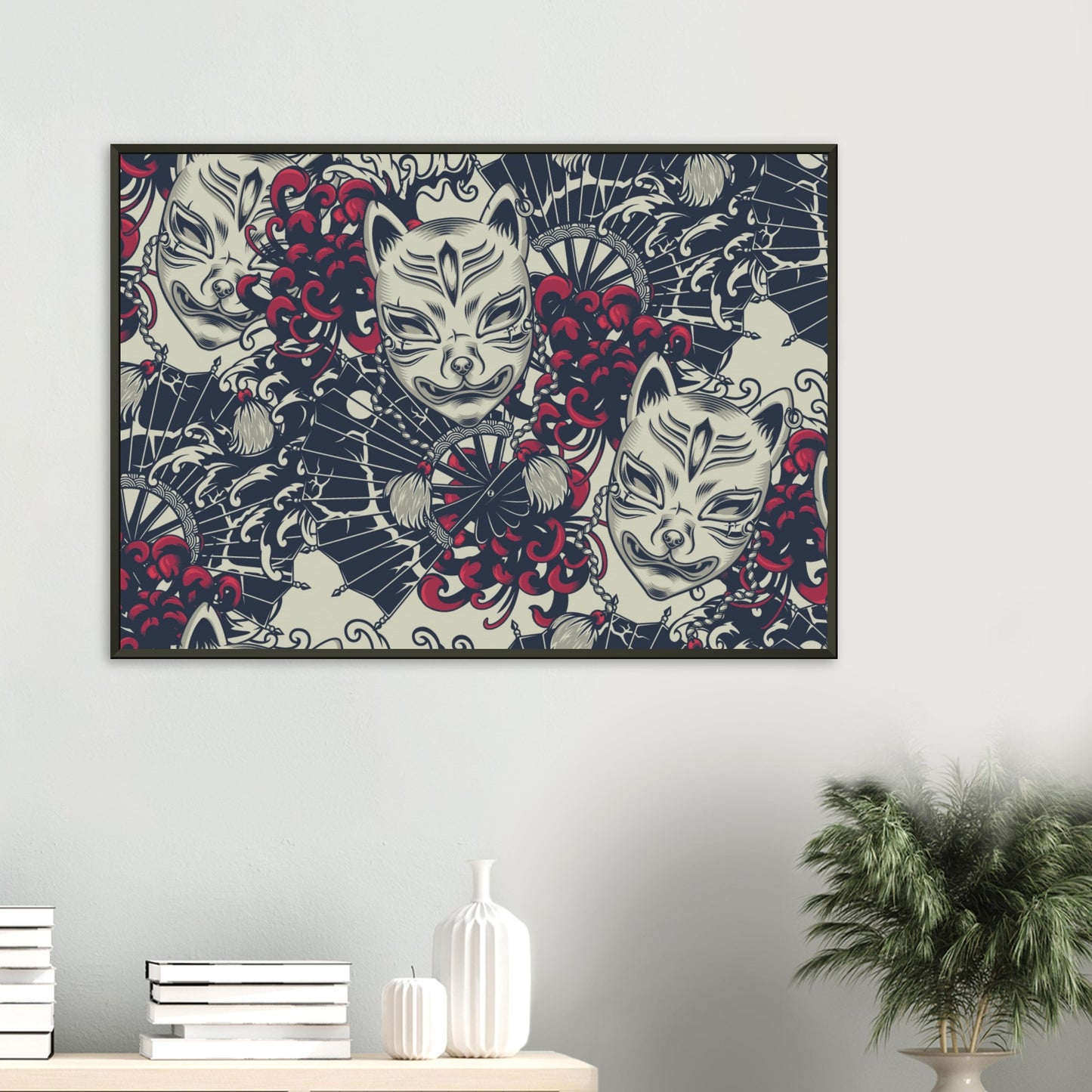 Kitsune mask pattern