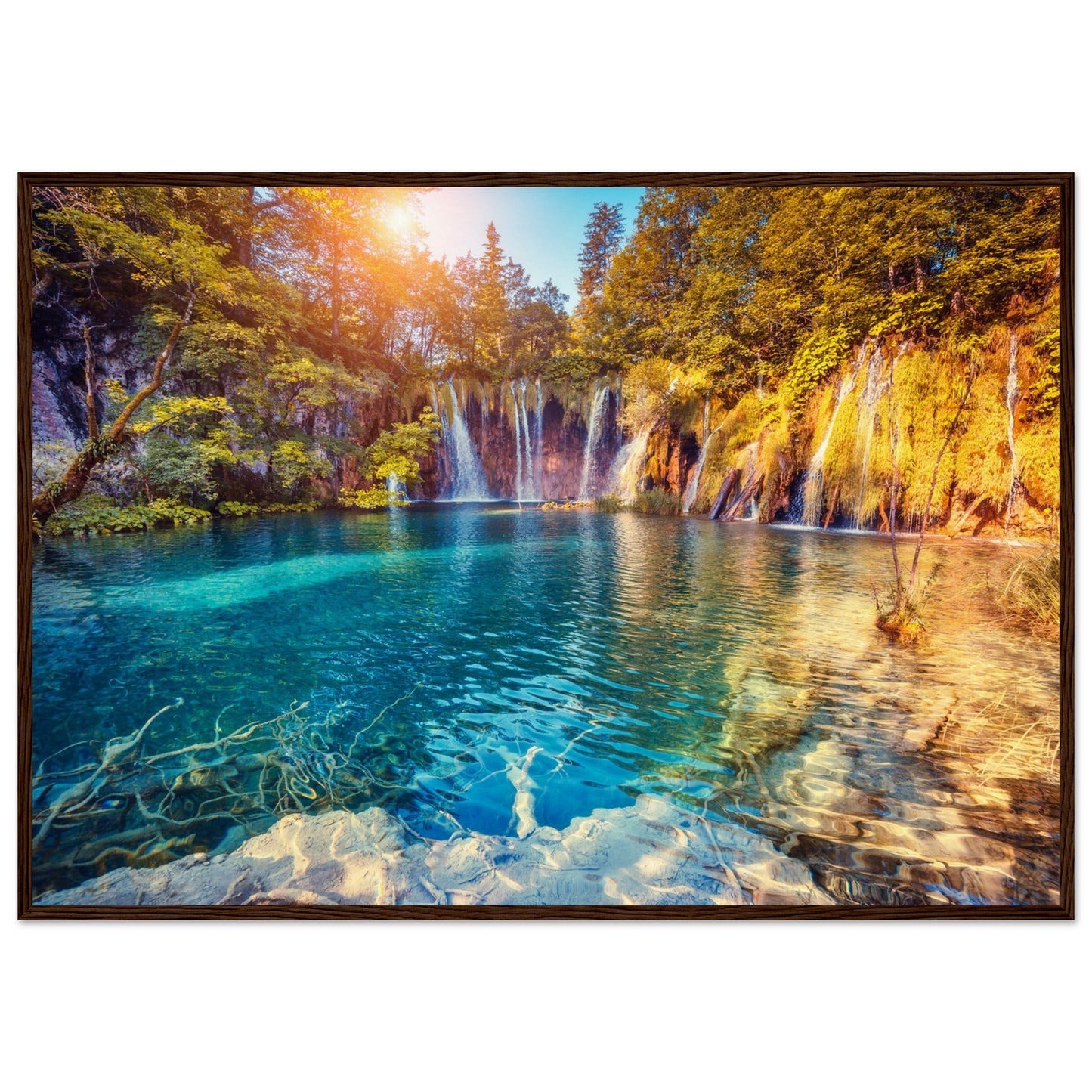 Waterfall And Lake In Croatia