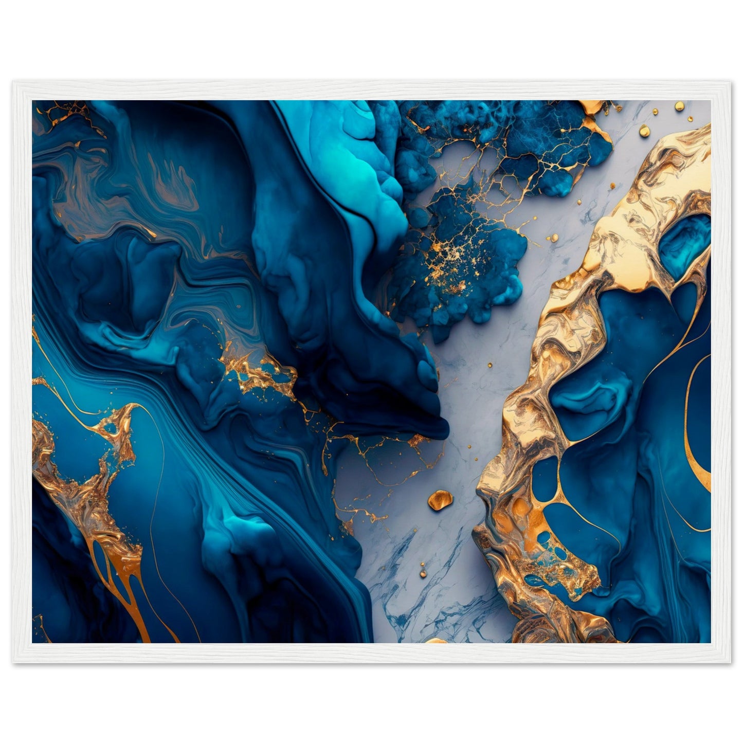 Gold and blue marble