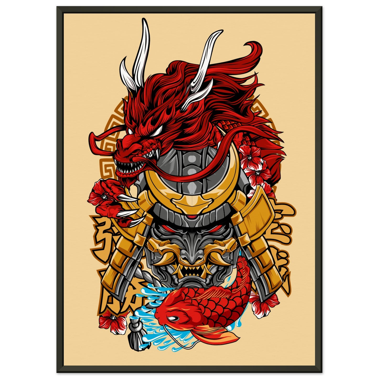 Oni Mask with Dragon