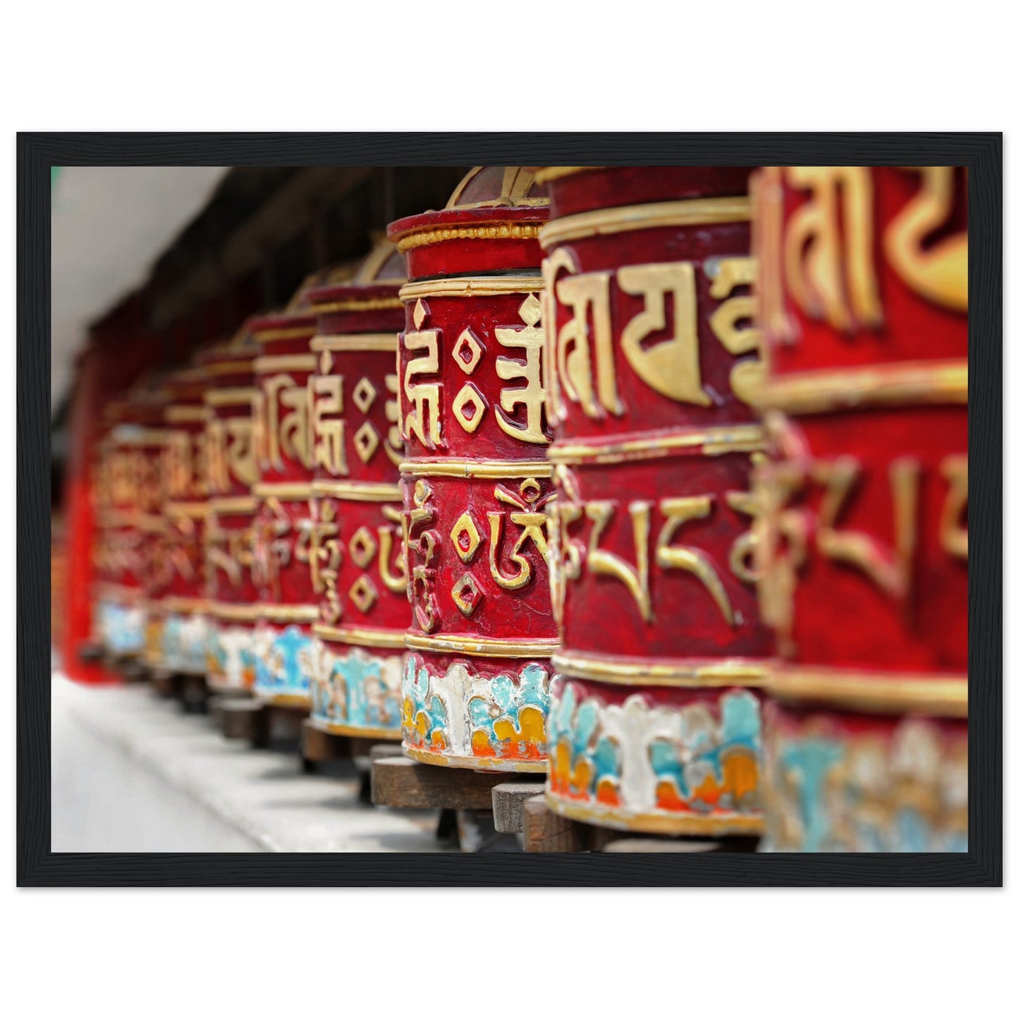 Religious prayer wheels bhutan