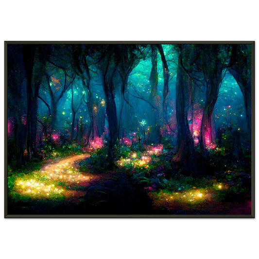 Fantasy forest at night