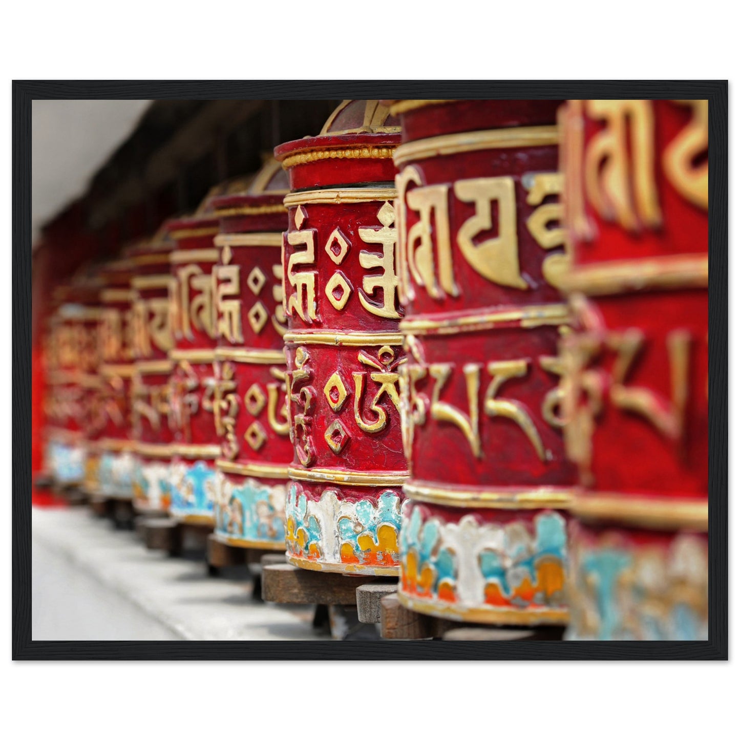 Religious prayer wheels bhutan