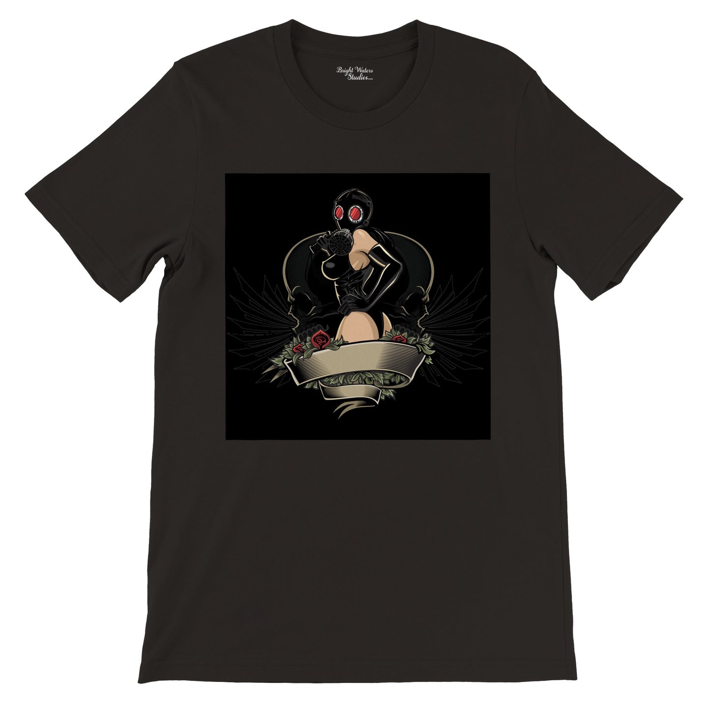 Woman with Gas mask T-shirt