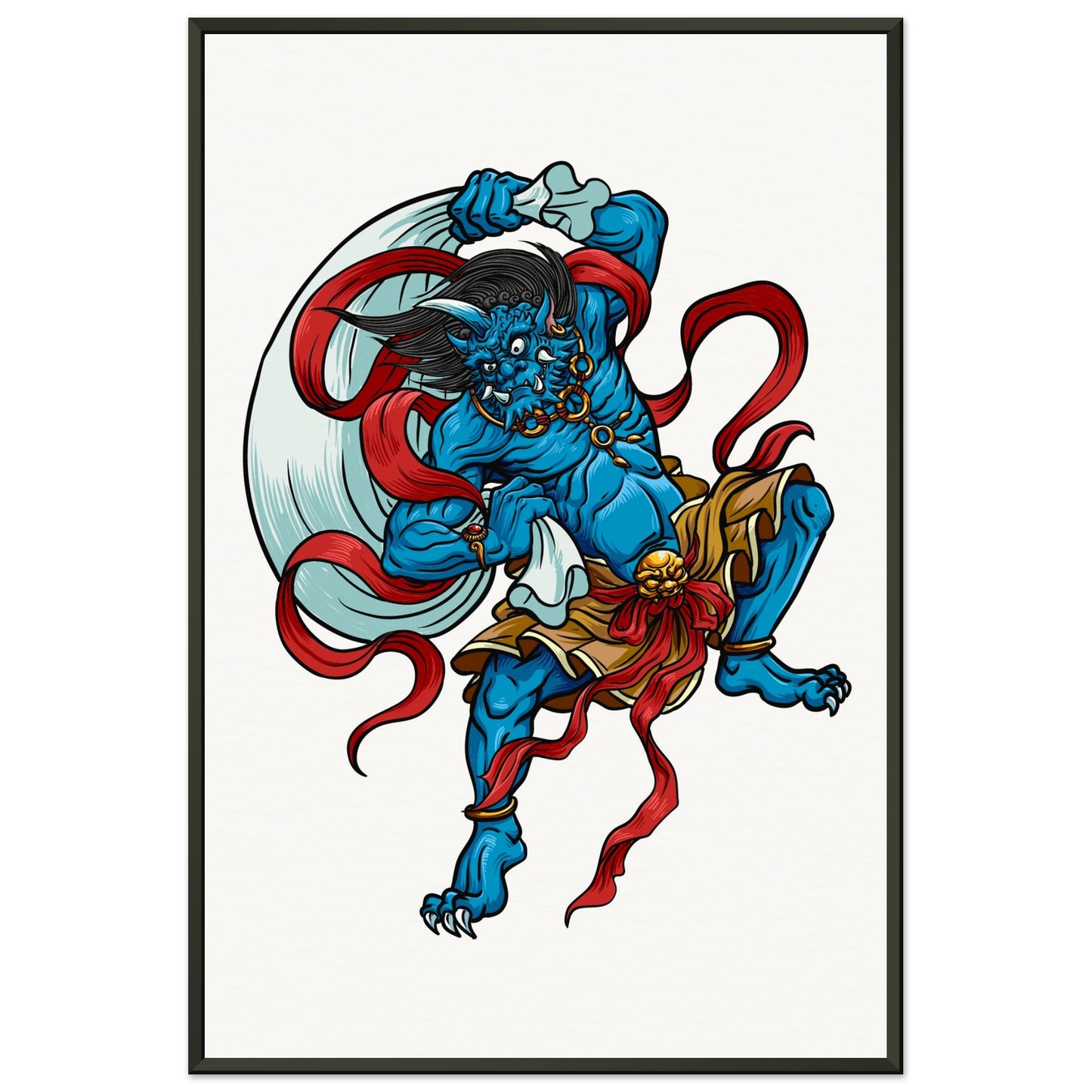 Fujin, wind god of Japan