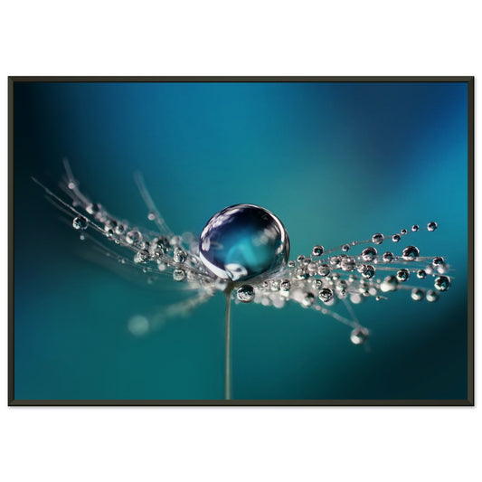 Dandelion with water drops