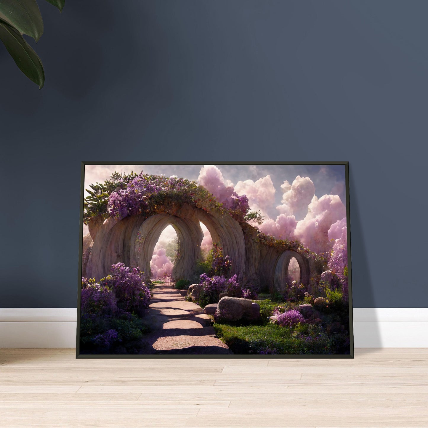 Fairy garden with a stone arch