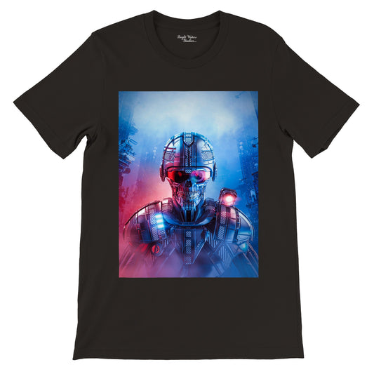 Cyborg skull robot T-shirt