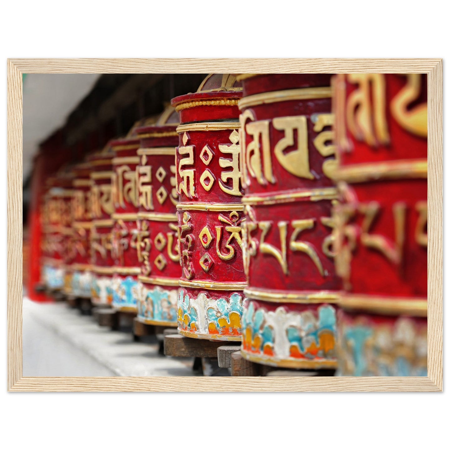 Religious prayer wheels bhutan