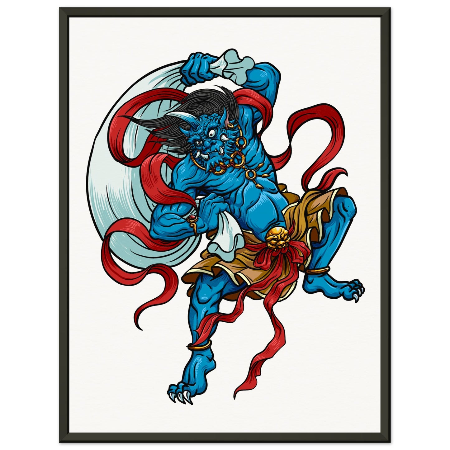 Fujin, wind god of Japan