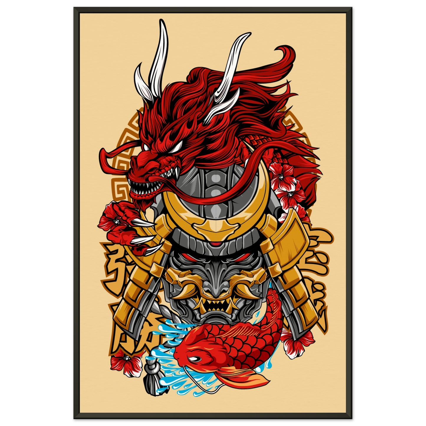 Oni Mask with Dragon