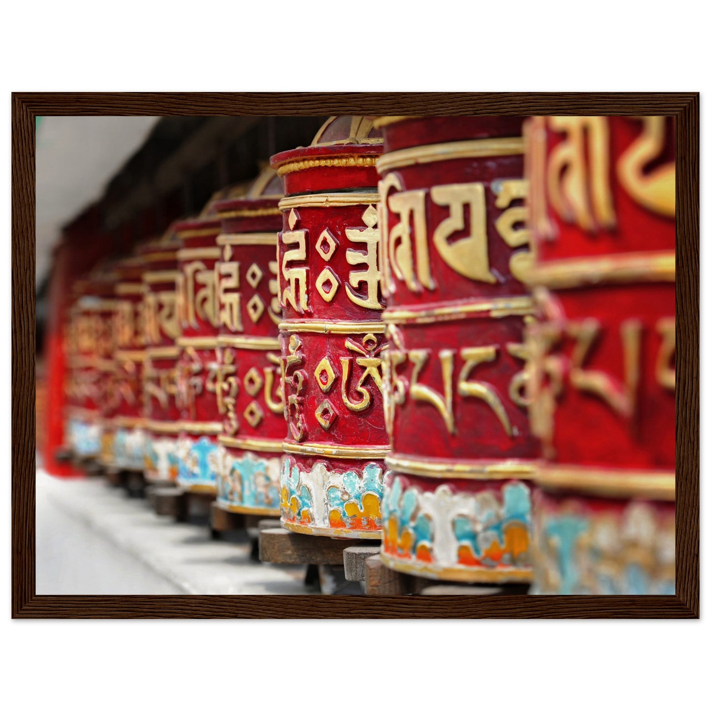 Religious prayer wheels bhutan