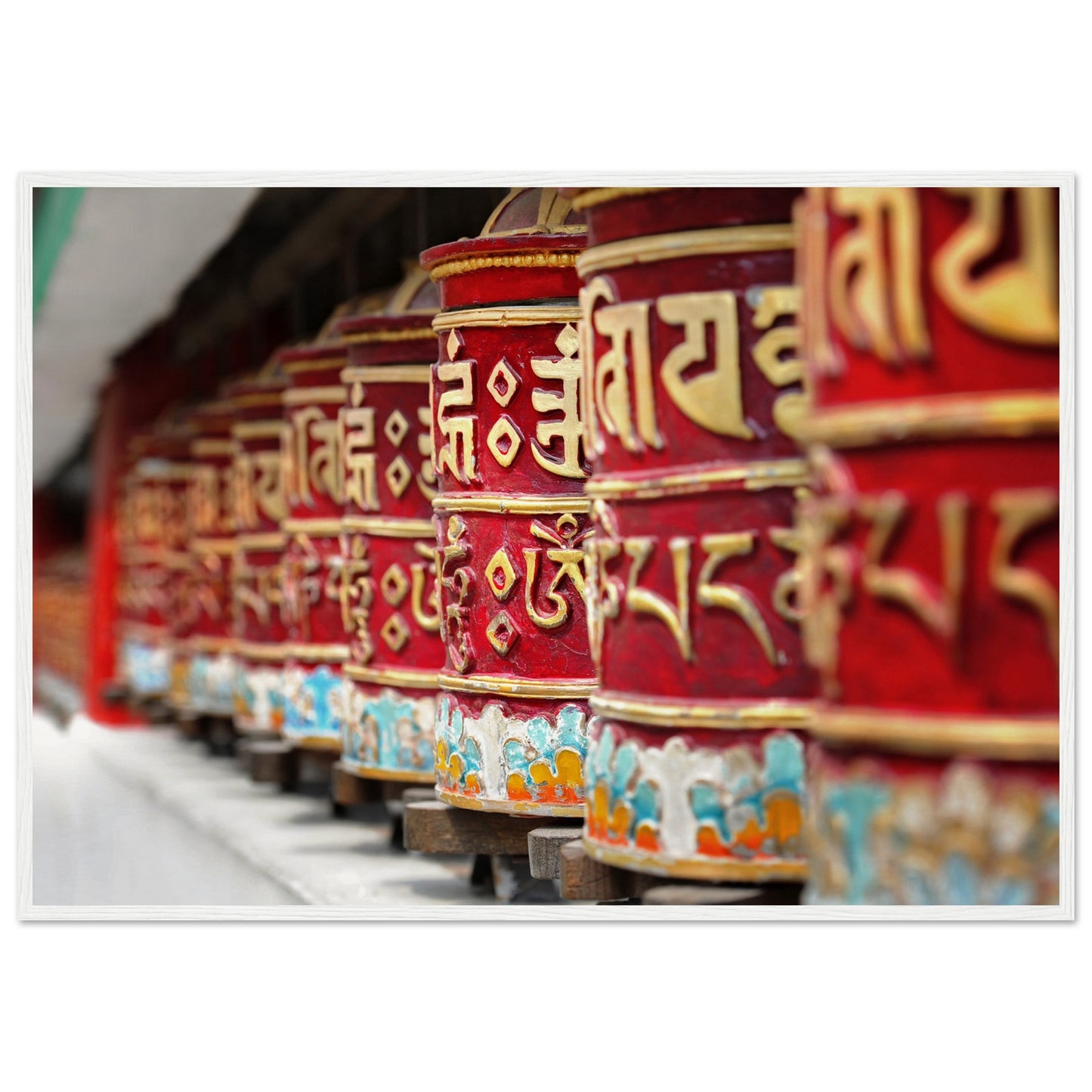 Religious prayer wheels bhutan