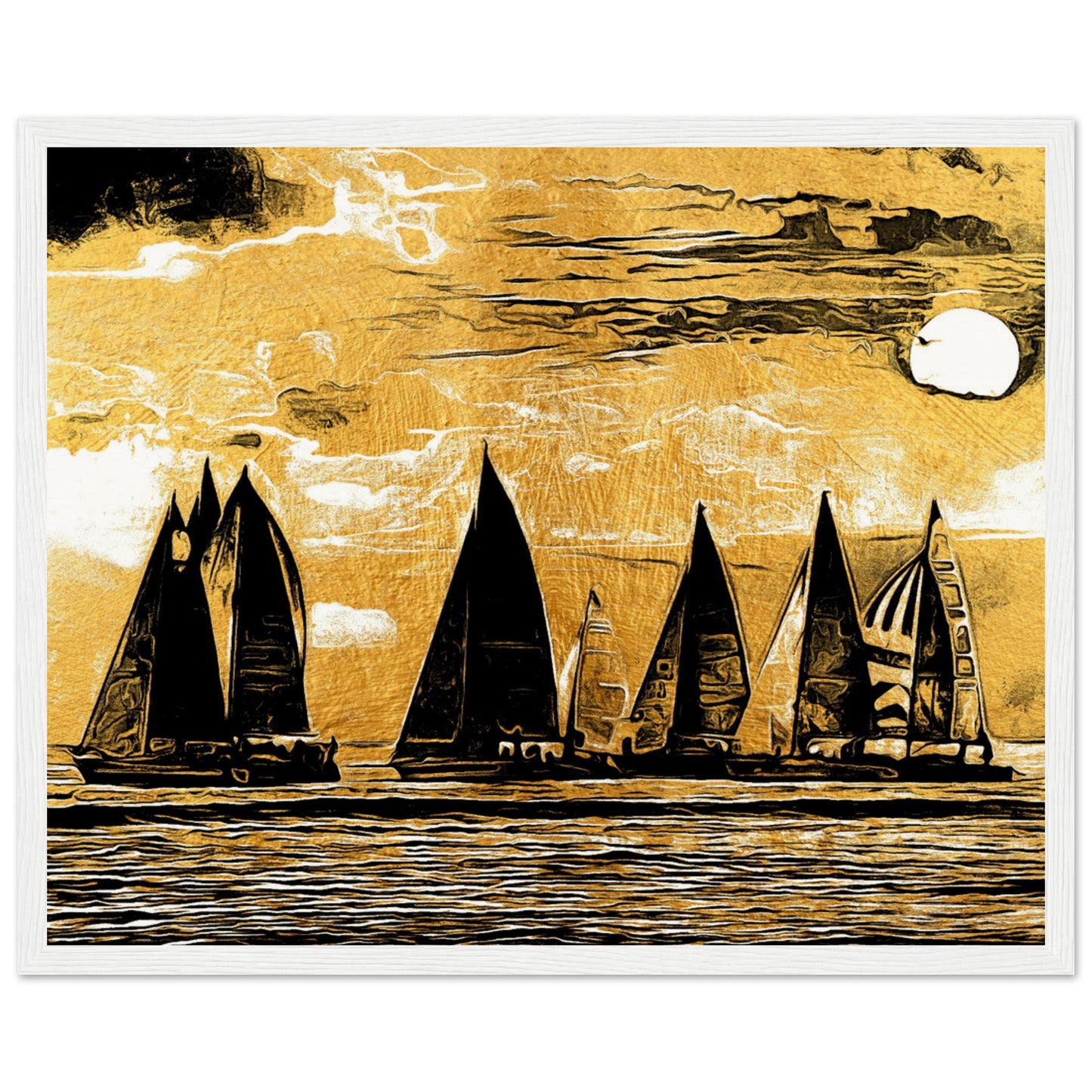 Sailing with a golden sunset