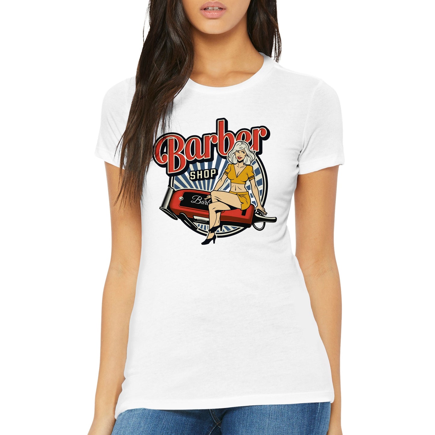 Barber Shop Pin-up Womens T-shirt