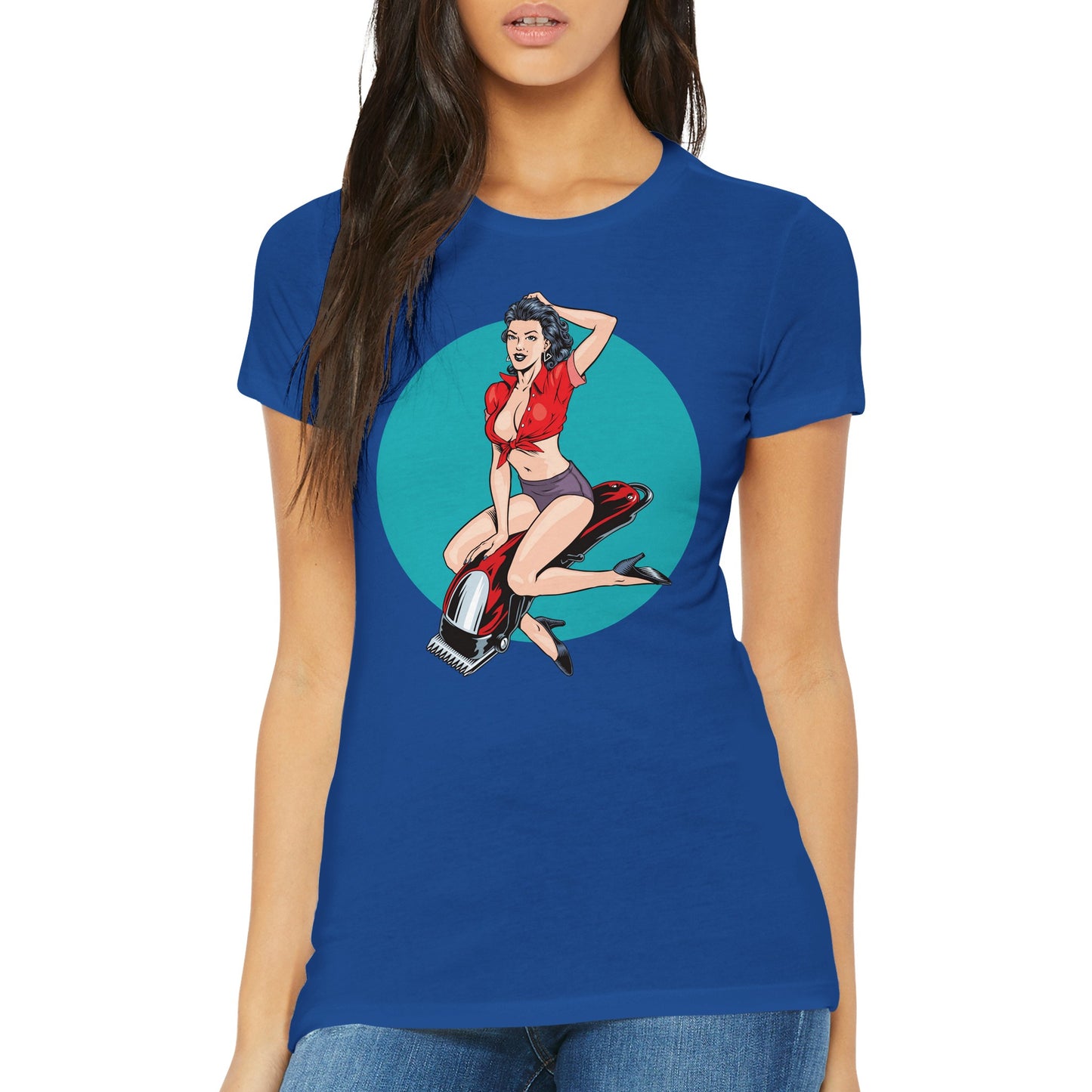 Pin-up Barber Womens T-shirt