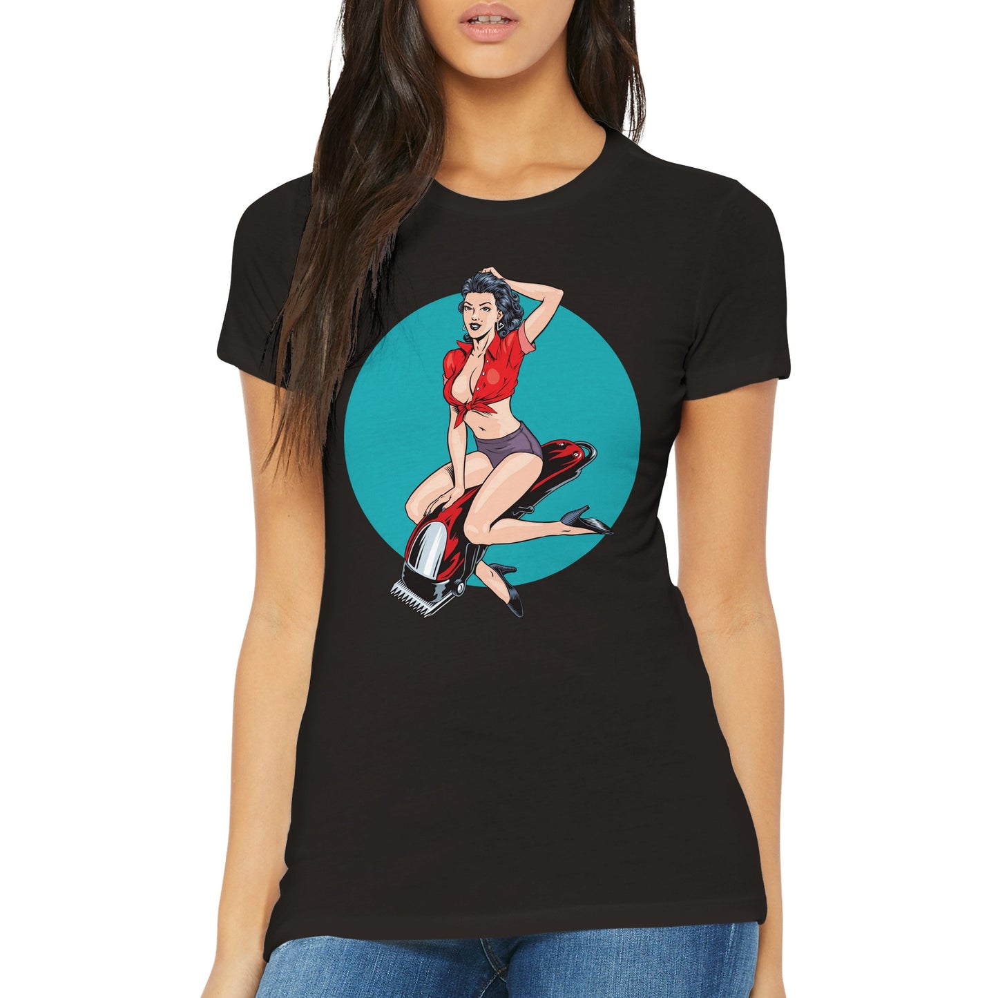 Pin-up Barber Womens T-shirt