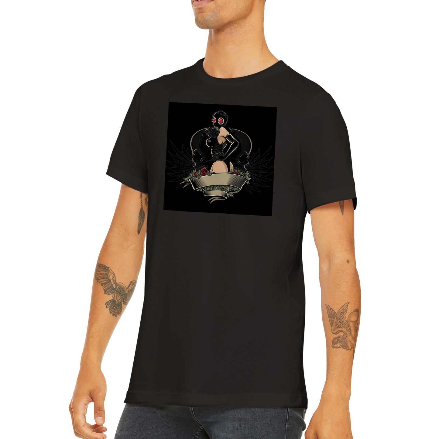 Woman with Gas mask T-shirt