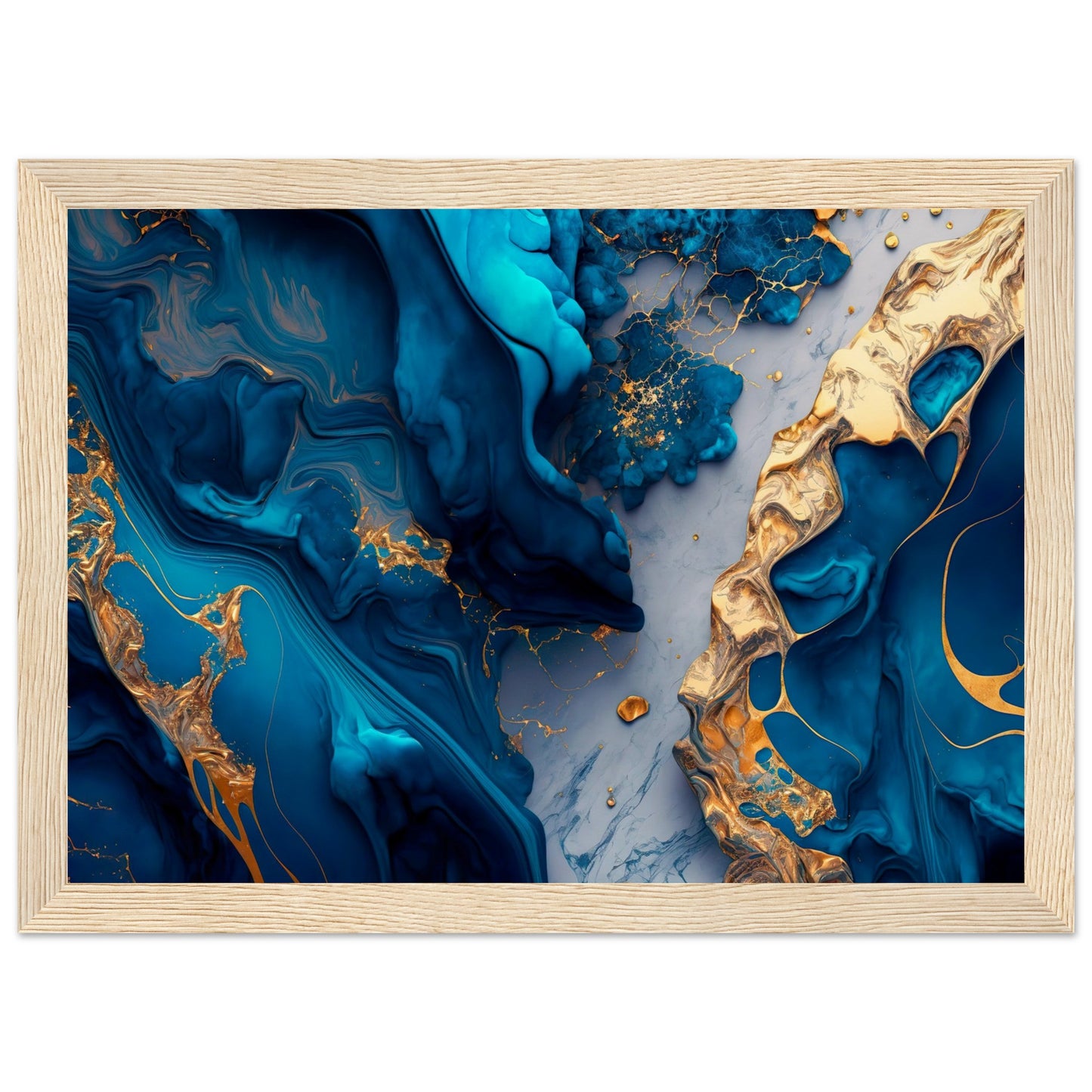Gold and blue marble