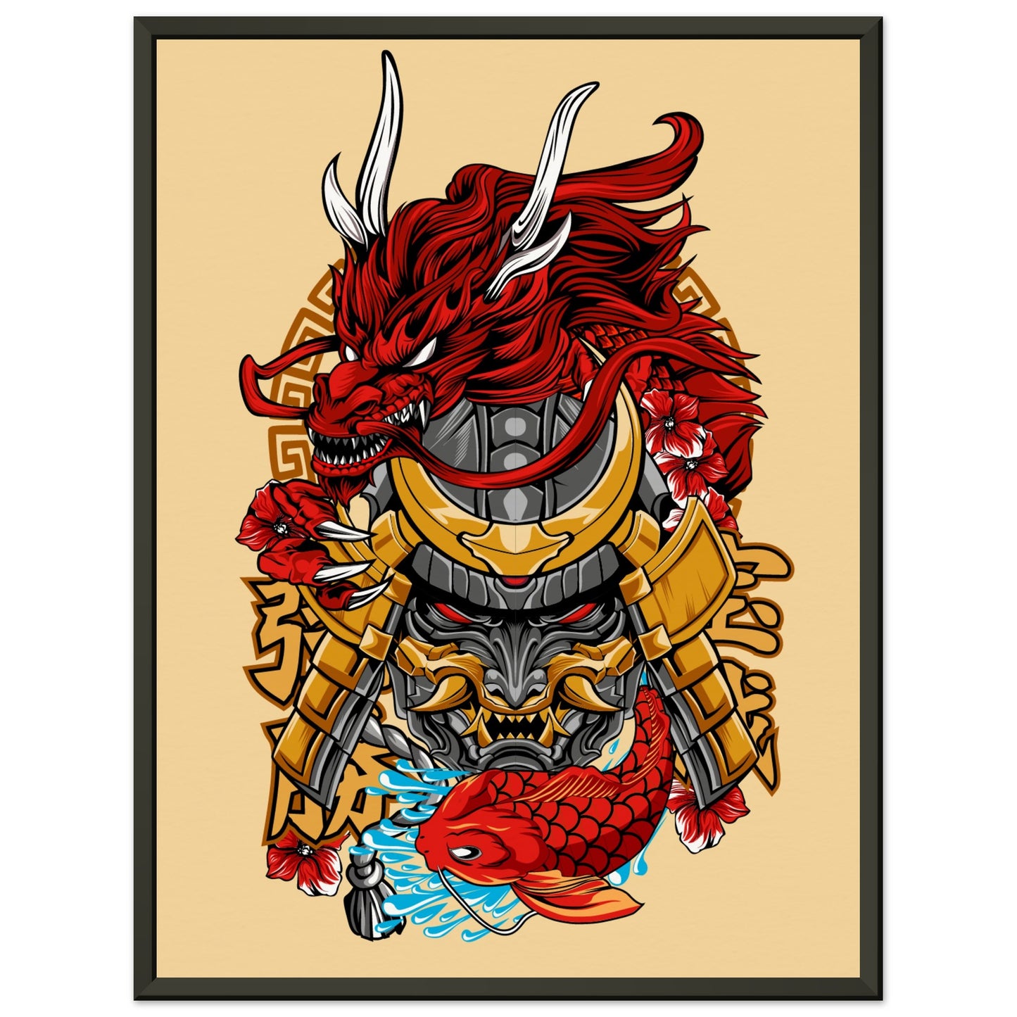 Oni Mask with Dragon