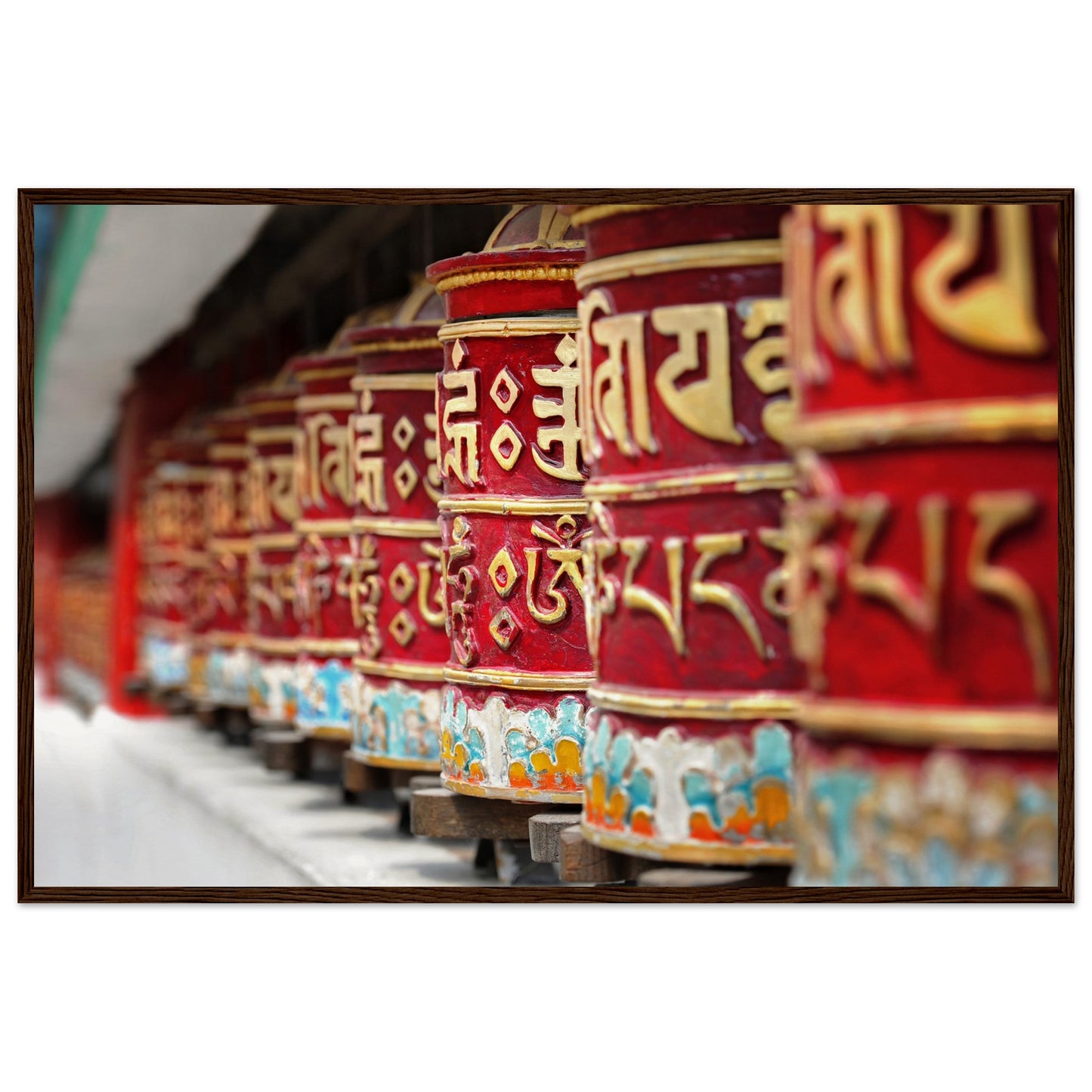 Religious prayer wheels bhutan