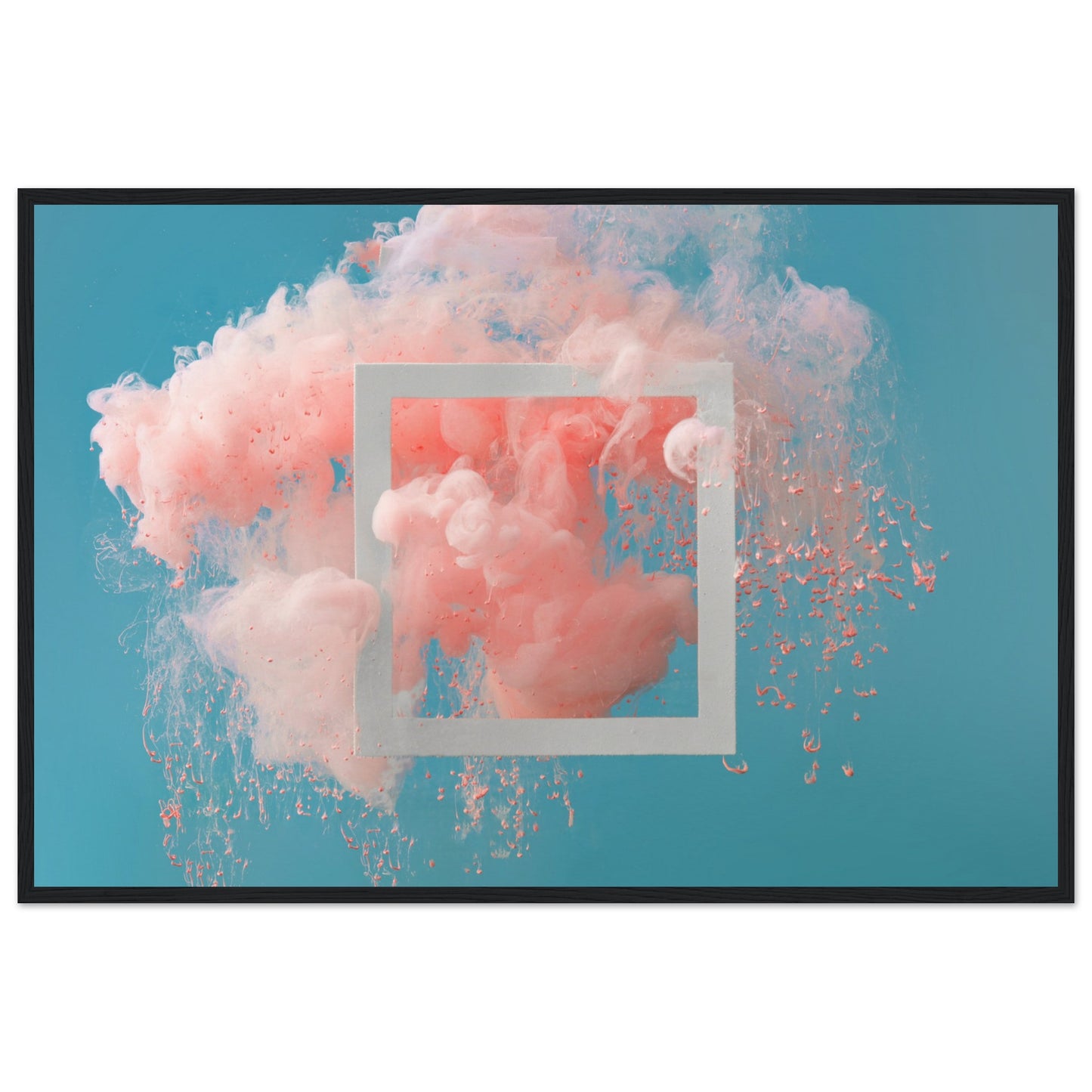 Coral pink cloud with square
