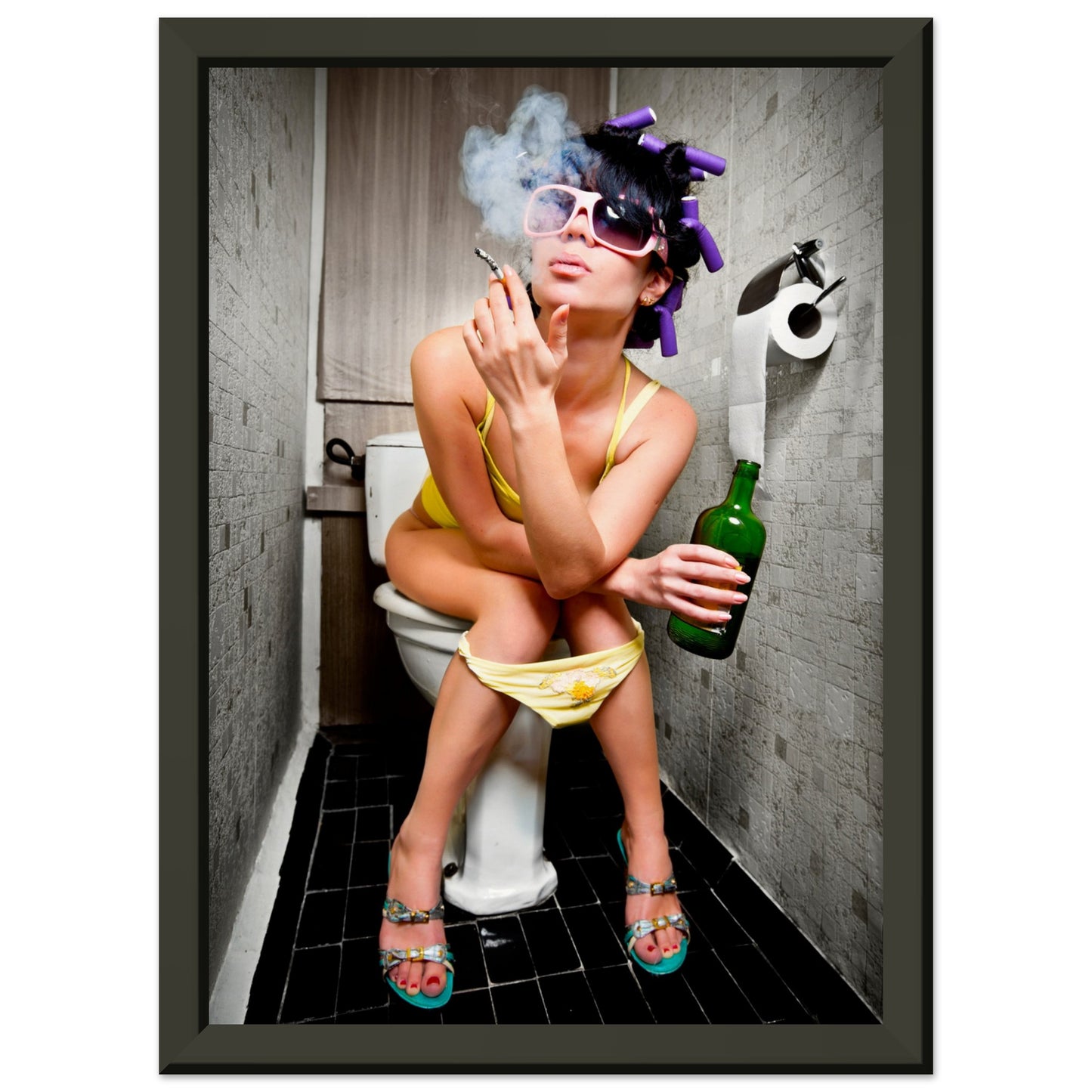 Smoking Girl on Toilet