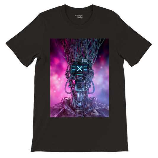 Cyberpunk skull robot T-shirt