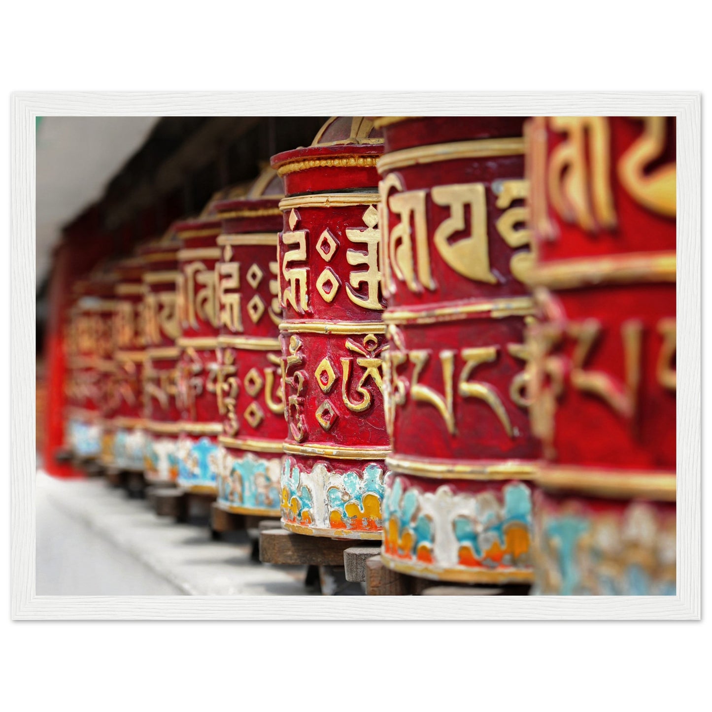 Religious prayer wheels bhutan