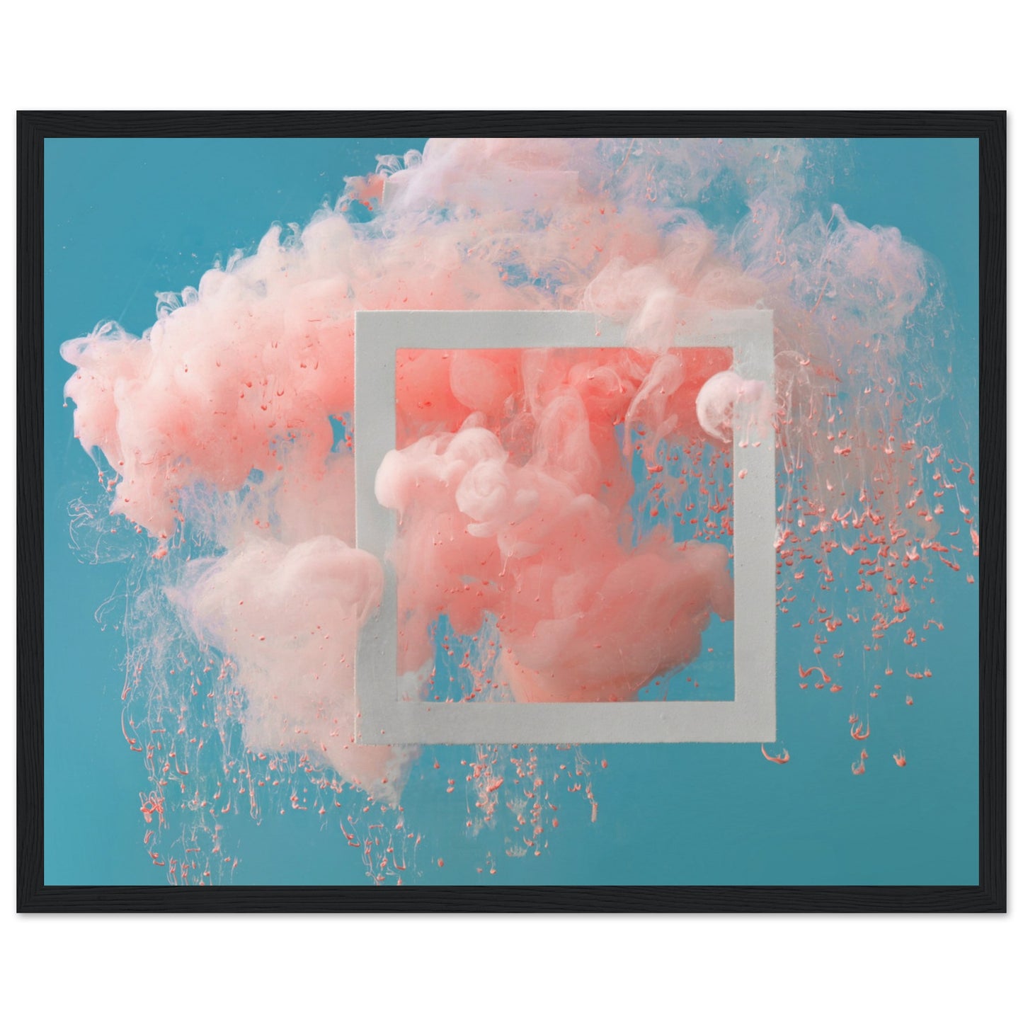 Coral pink cloud with square