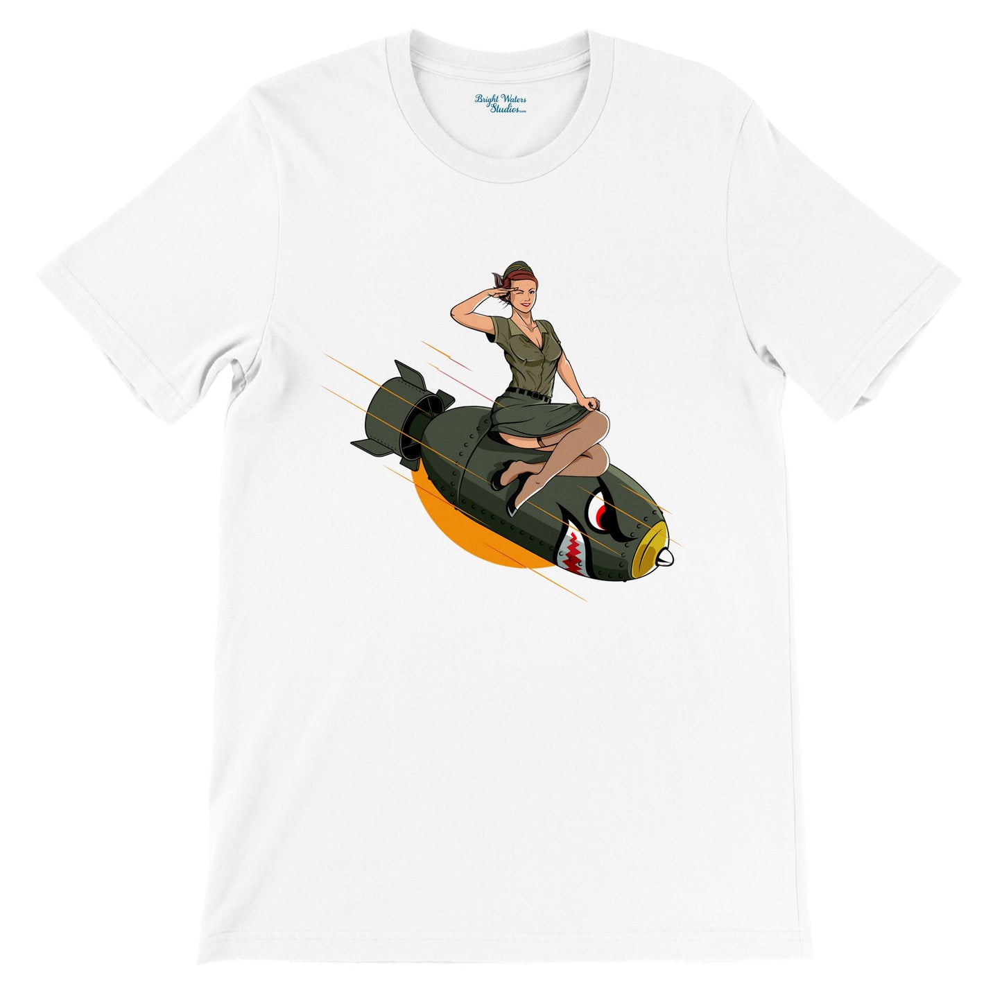 Pin-upgirl on bomb T-shirt