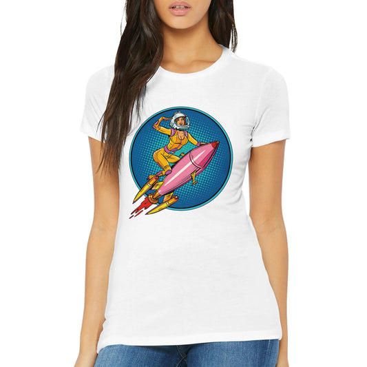 Pin-upgirl in space Womens T-shirt