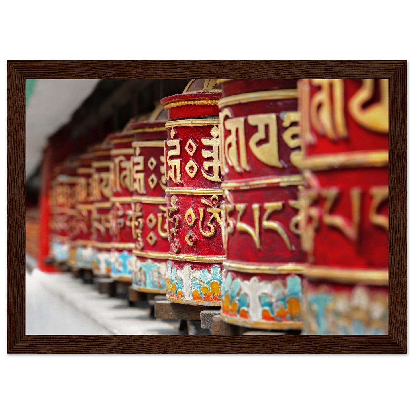 Religious prayer wheels bhutan