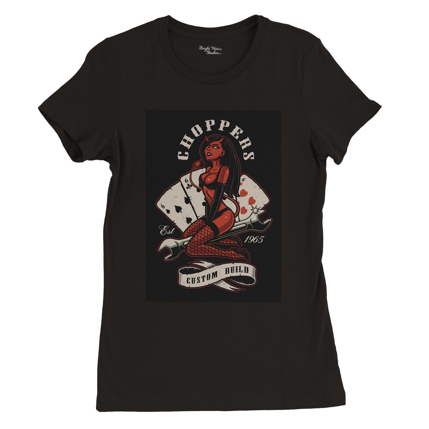 Choppers Pin-up Devil Womens T-shirt