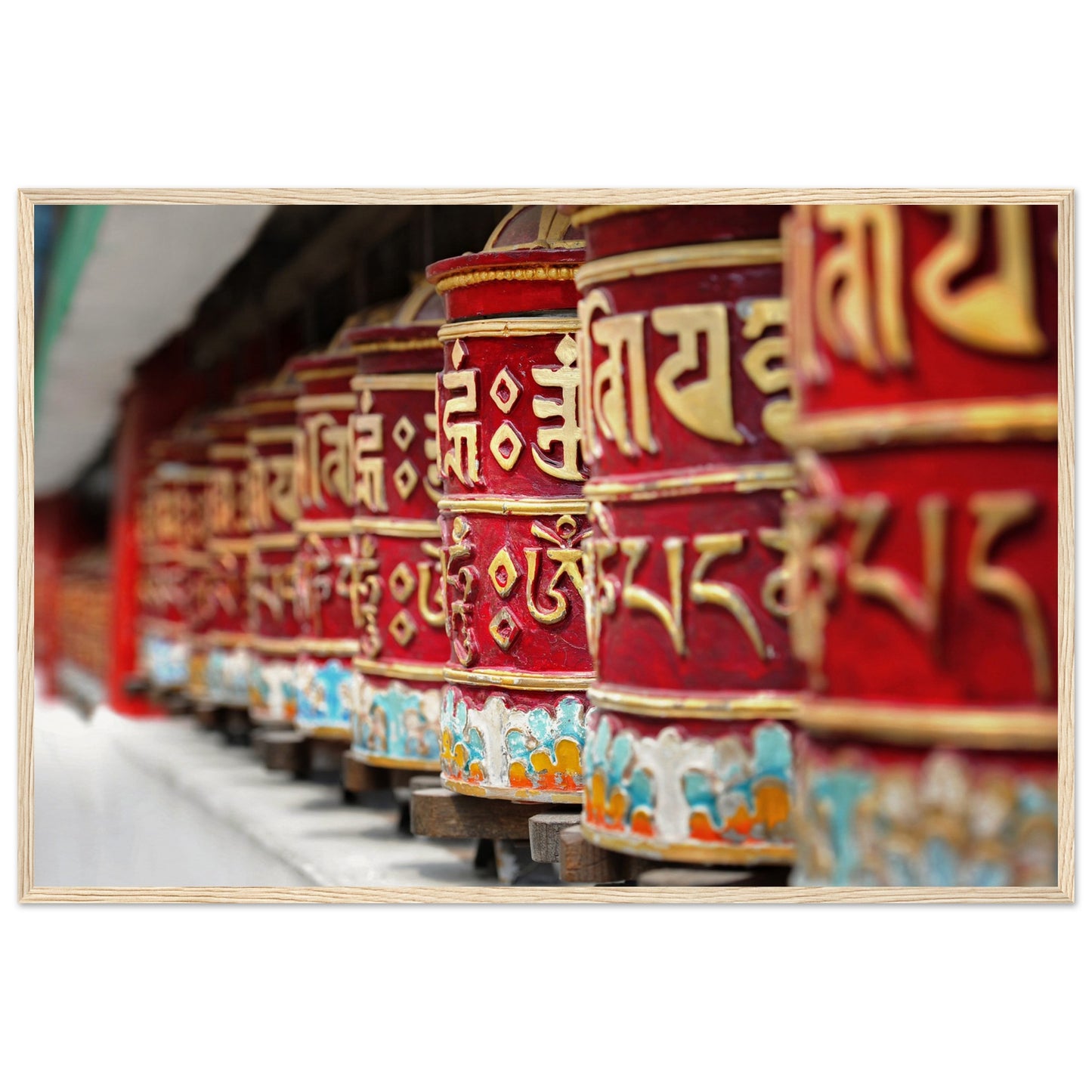 Religious prayer wheels bhutan