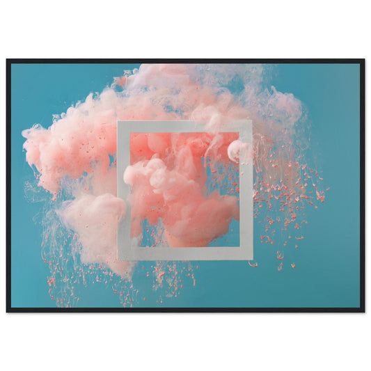 Coral pink cloud with square