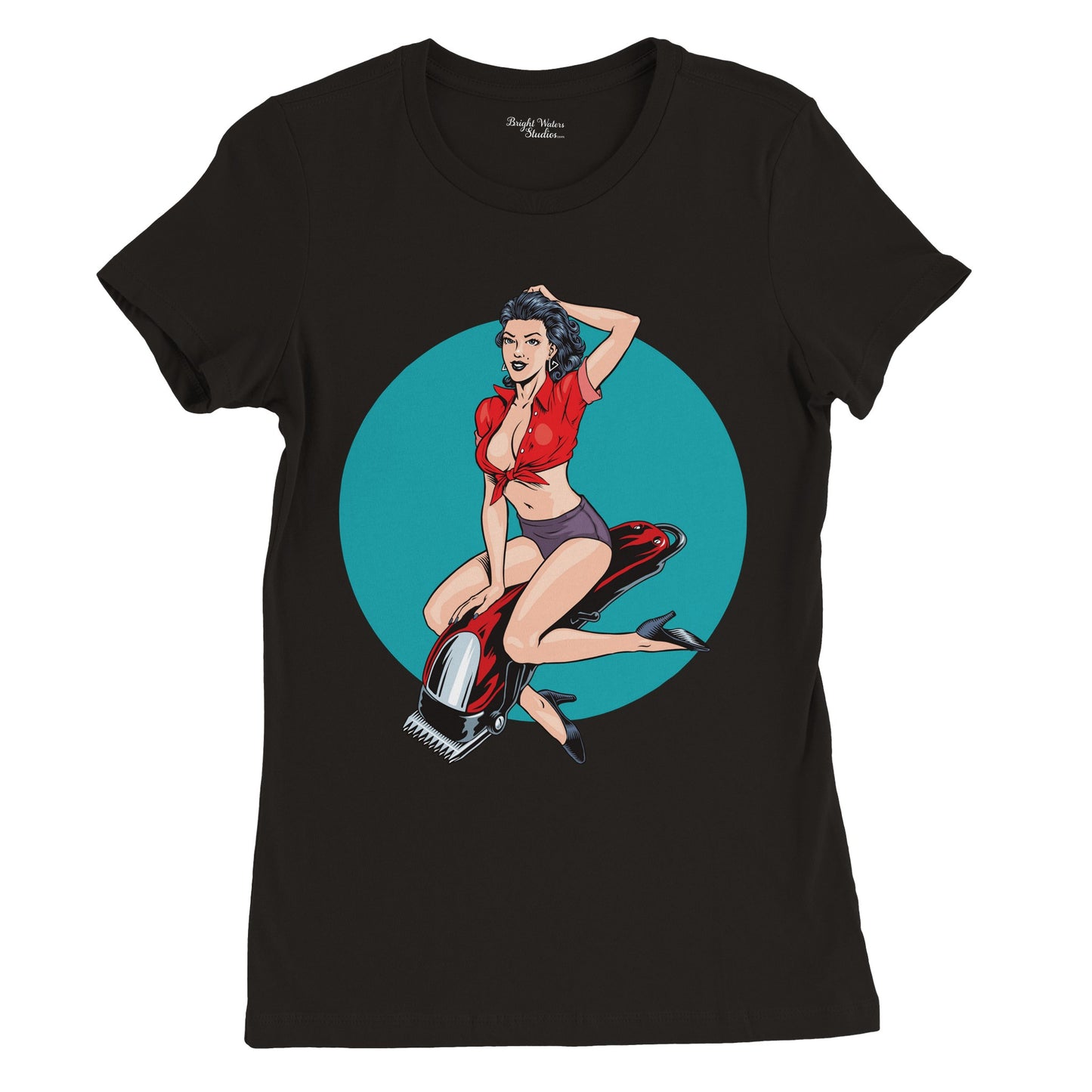 Pin-up Barber Womens T-shirt