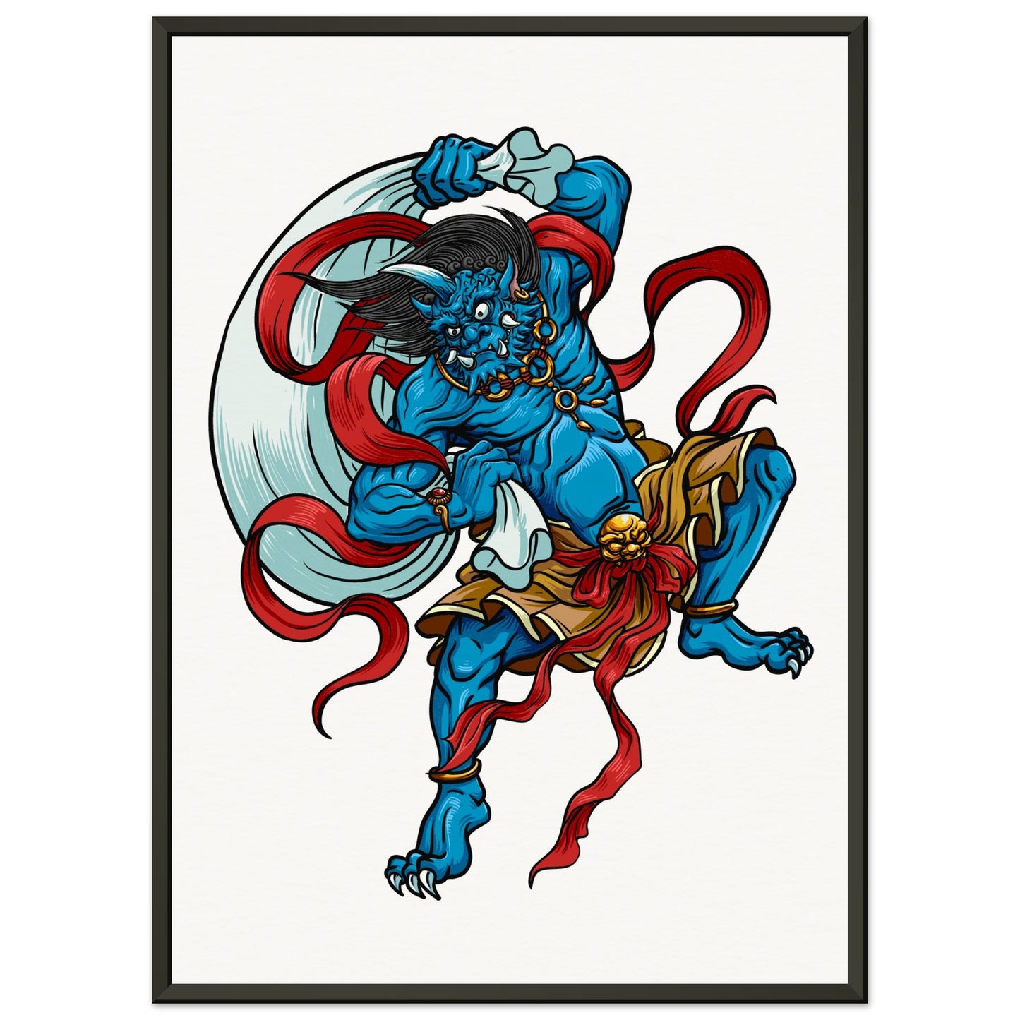 Fujin, wind god of Japan