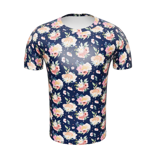 Men's t-shirt - Roleplay Dice Watercolor Flowers